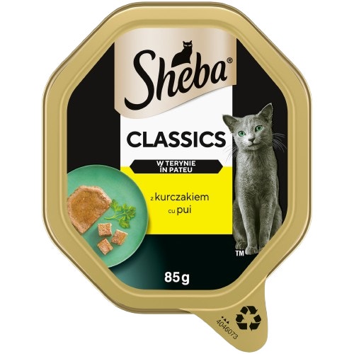 Tăviță pentru pisici SHEBA Classics cu Terină de Pui 85 g